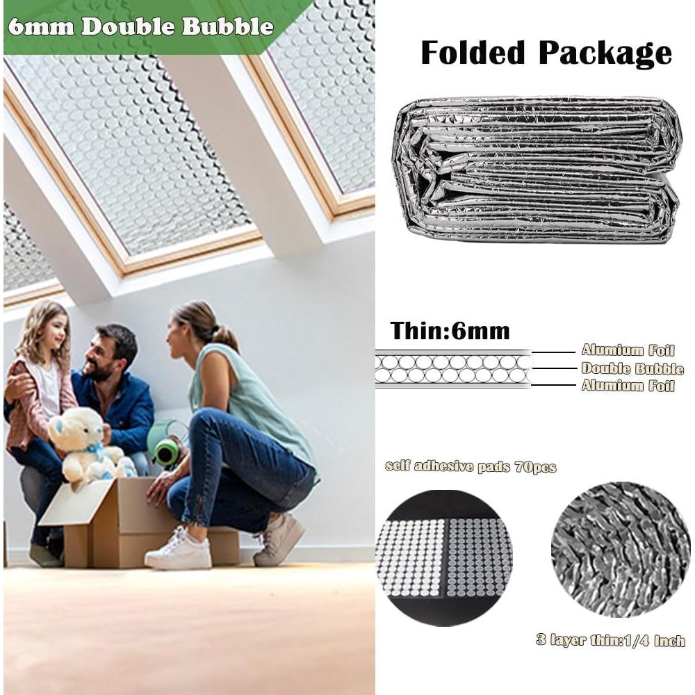 Hoja de Aluminio Reflectante Doble Burbuja MRPAPA 6mm 61x305cm