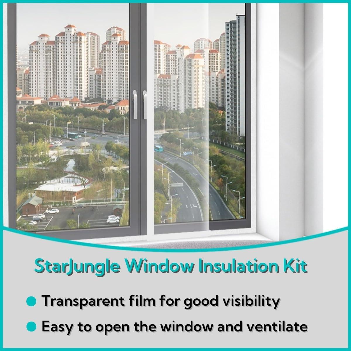 Kit Aislante de Ventanas StarJungle 1.30 m² Plástico Claro