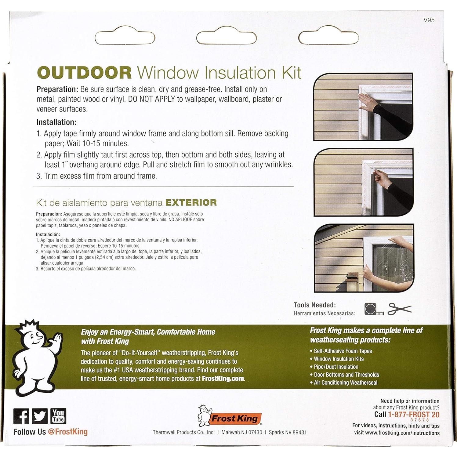 Kit de Ventana Estirable Frost King V95H 5.33m Claro