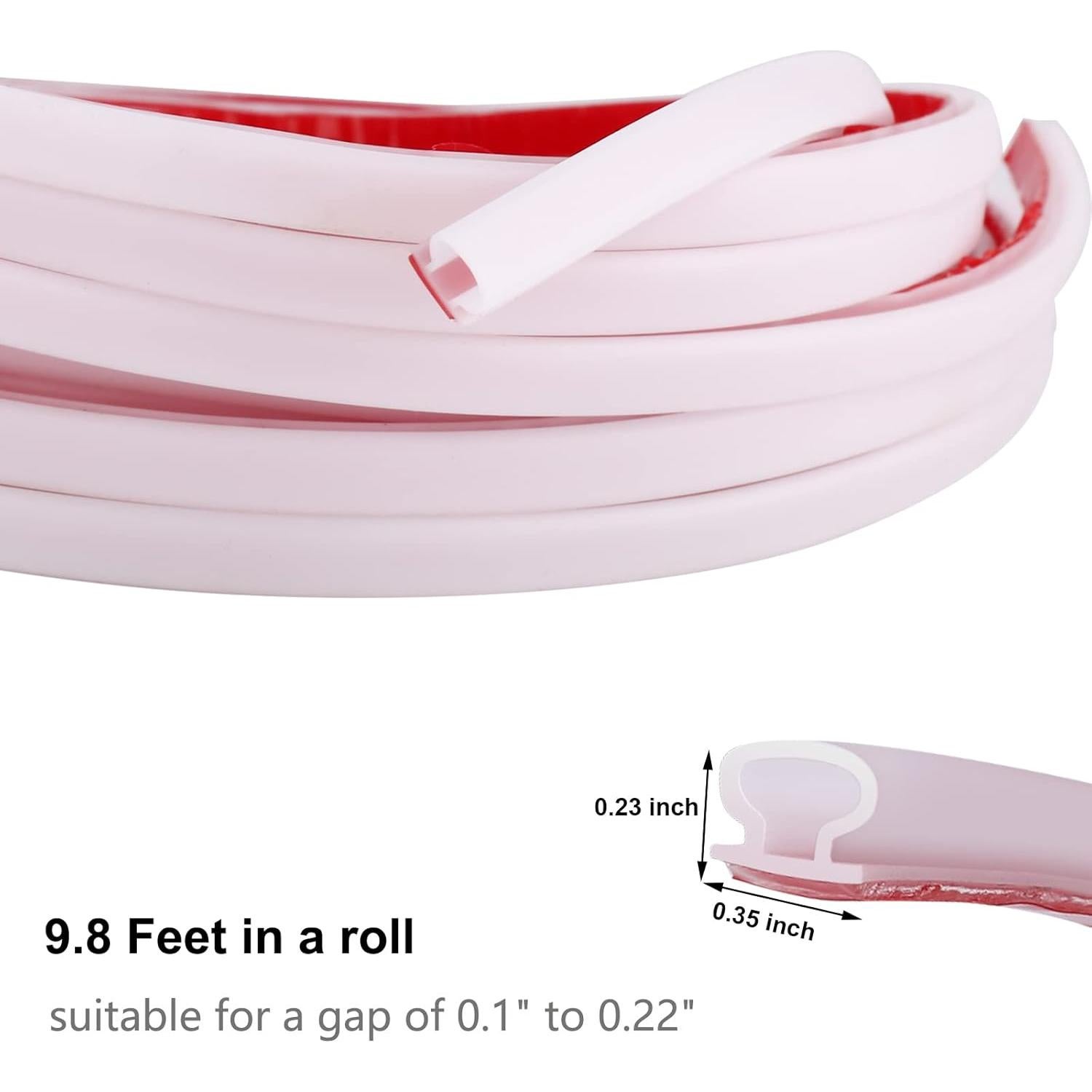 Tira de Sellado Autoadhesiva Gangdise 2.99m Blanca para Puertas y Ventanas