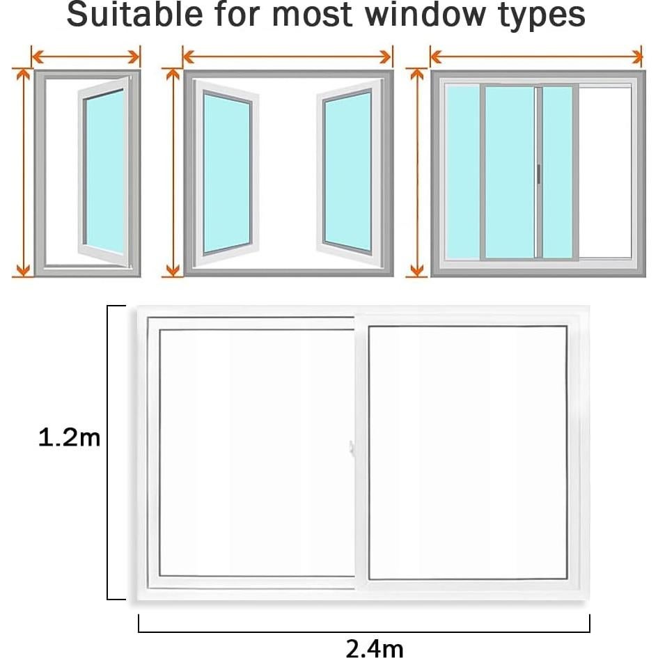Kit de Aislamiento de Ventanas Tshiwort 119x239 cm Transparente