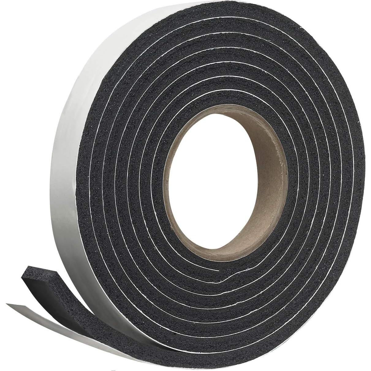 R538H Foam Tape, 3/8" W, 5/16" T, 10 ft L, Black