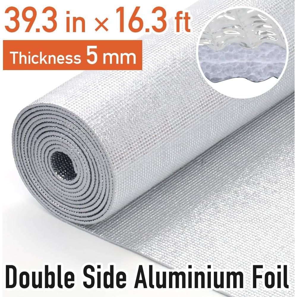 Aislamiento Térmico Japard 4.88m x 1m 5mm Aluminio Reflectante