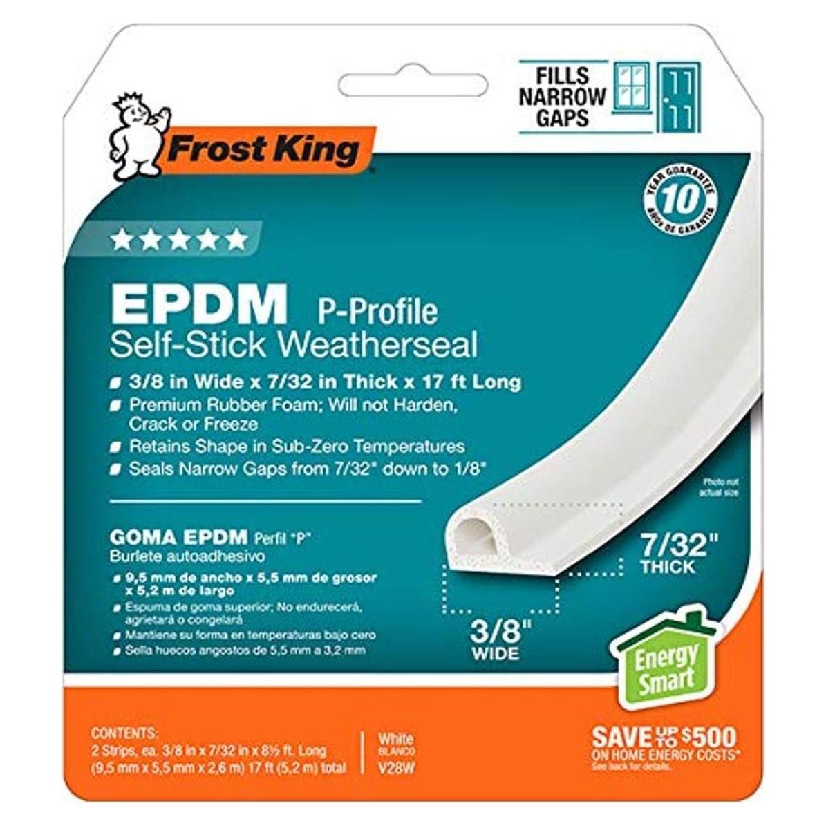 Cinta de sellado autoadhesiva EPDM Frost King 5.18 m blanca
