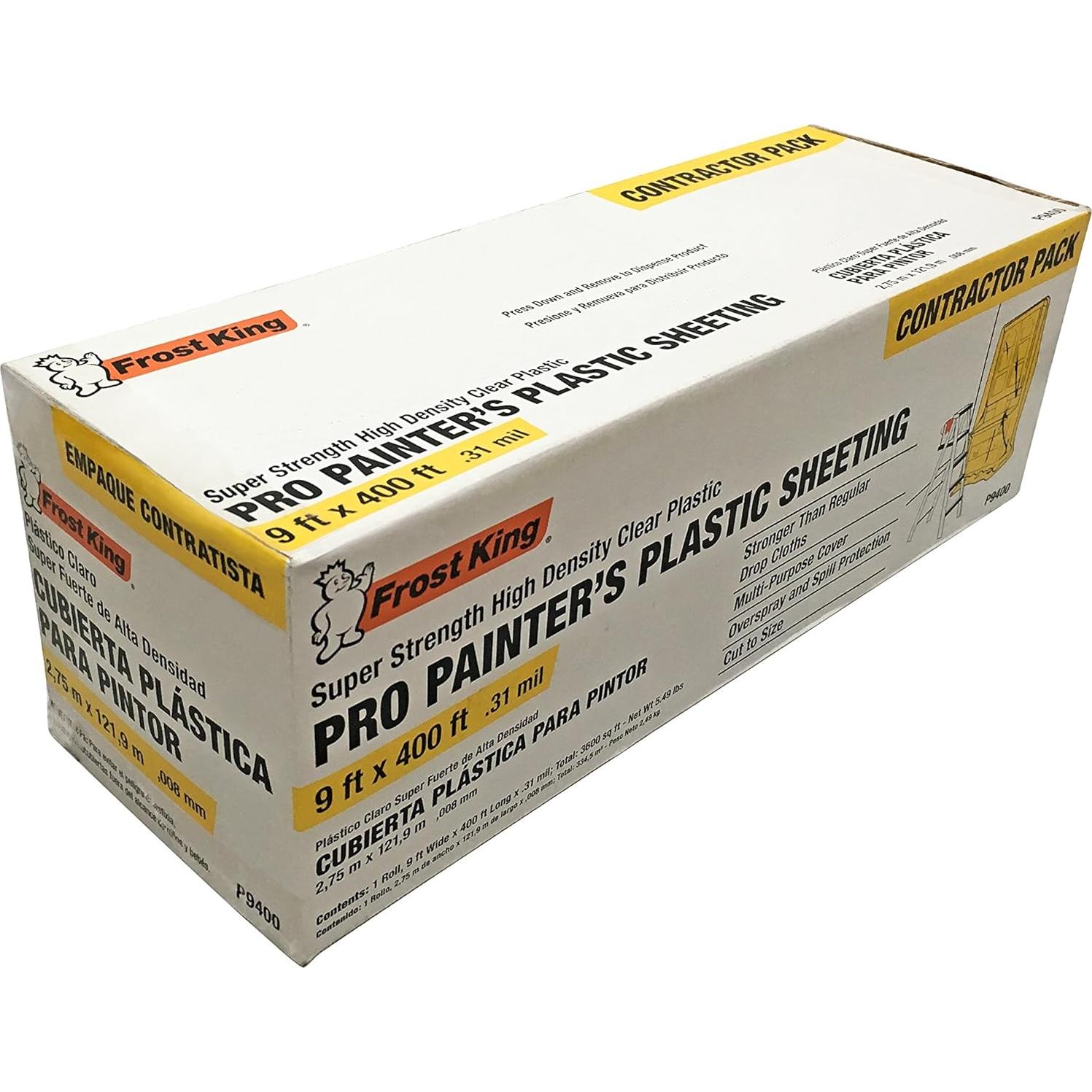 Plástico para Pintores Frost King P9400 2.74m x 121.92m Transparente