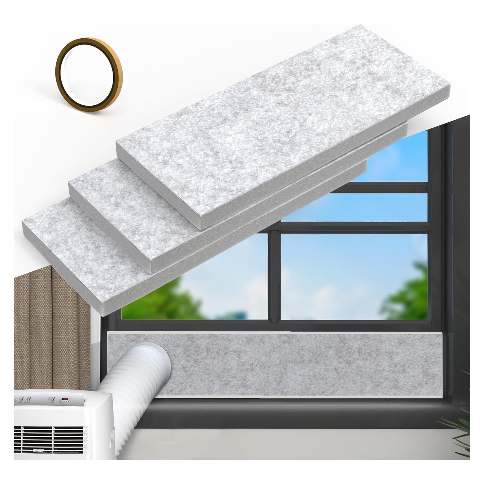 Paneles de Espuma Aislante Flamorrow para Ventana de Aire Acondicionado - 3 Piezas