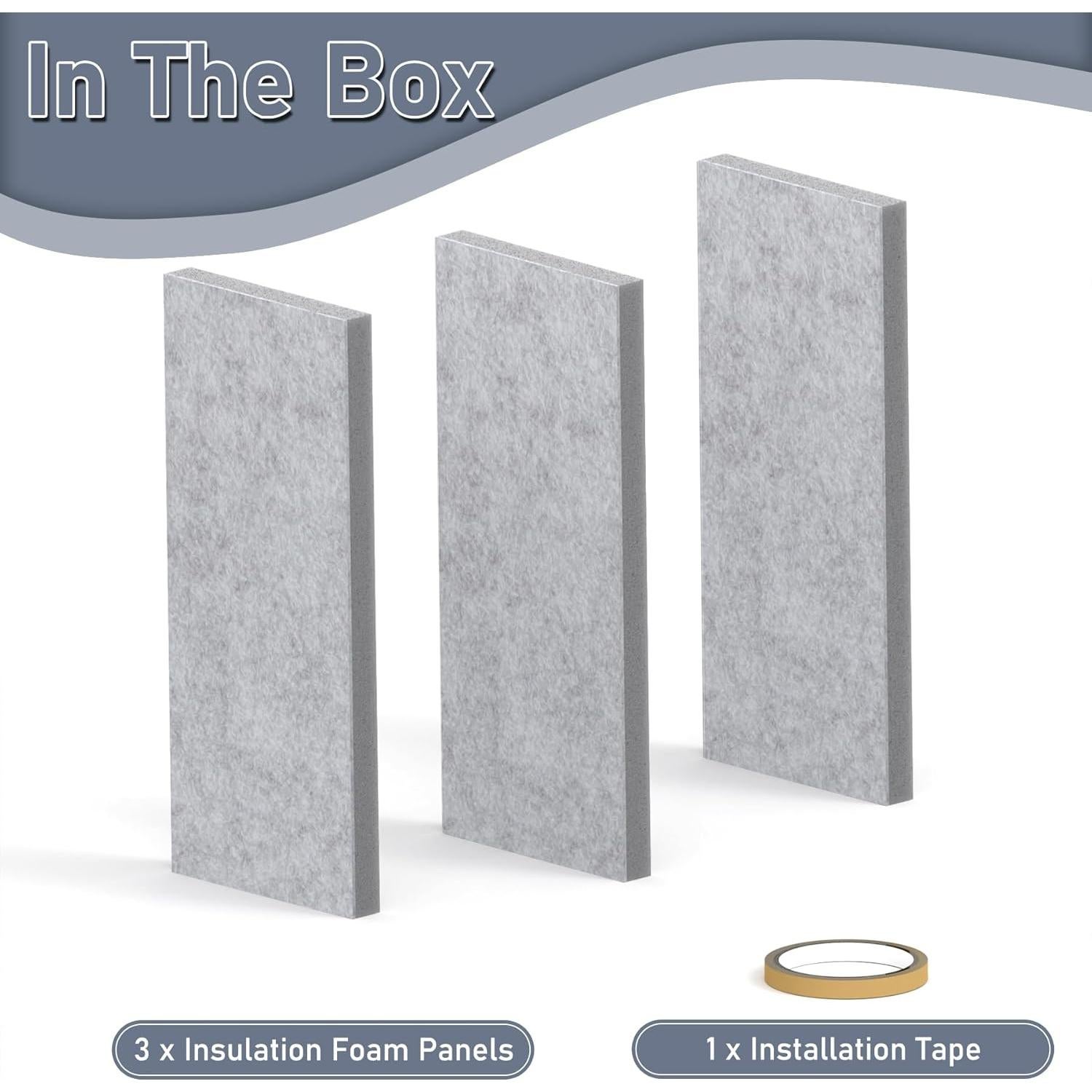 Paneles de Espuma Aislante Flamorrow para Ventana de Aire Acondicionado - 3 Piezas