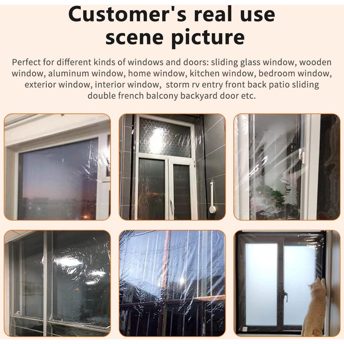 Kit de Aislamiento de Ventanas YYGCL 119.38x160 cm TPU Invierno