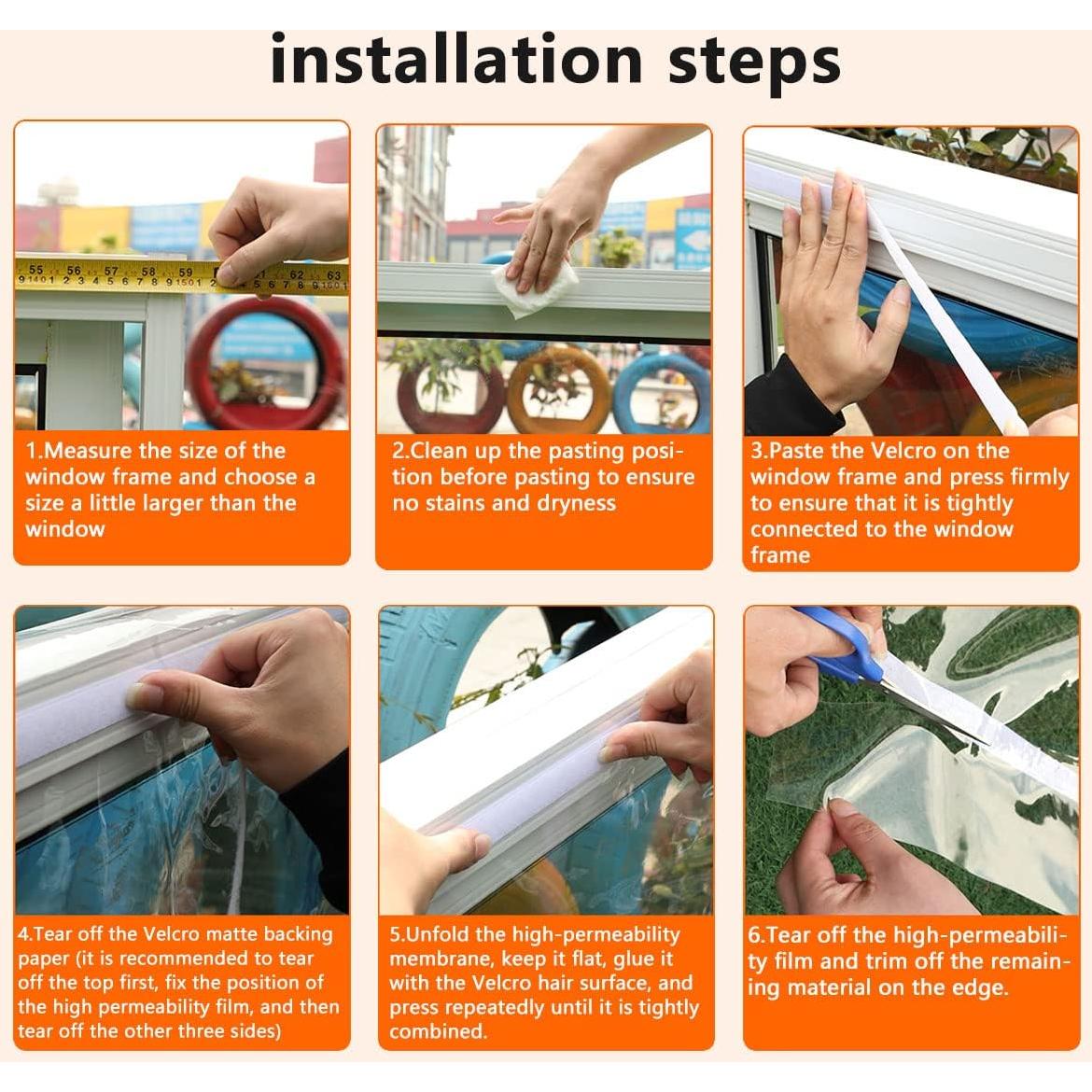 Kit de Aislamiento de Ventanas YYGCL 119.38x160 cm TPU Invierno