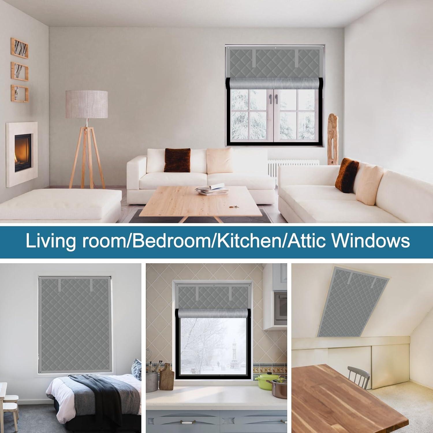 Kit Aislante de Ventanas Augblinds 91x152 cm Gris Térmico