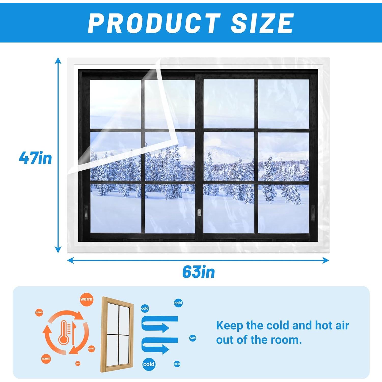 Kit Aislamiento Ventana HolyMaji 4 Piezas 119.38x160 cm