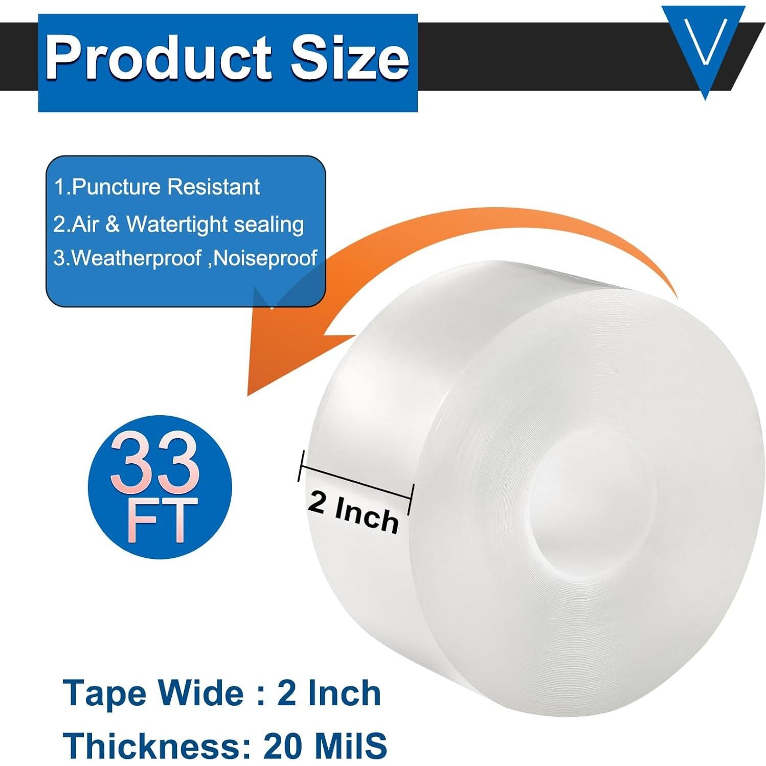 Cinta de Sellado Aislante APORNI 5 cm x 10 m Transparente