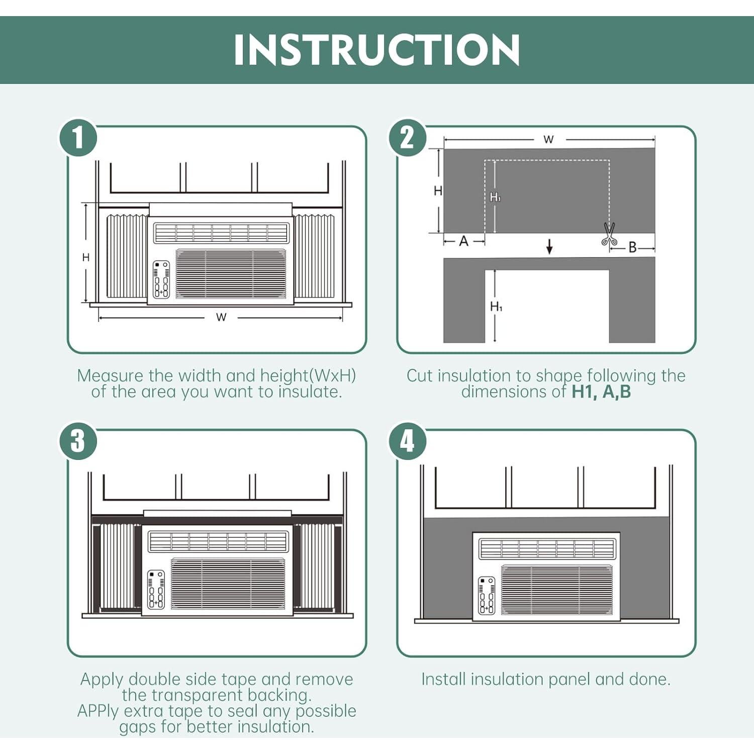 Panel Aislante Lateral para Acondicionador de Aire SZKXMJ 43x99 cm