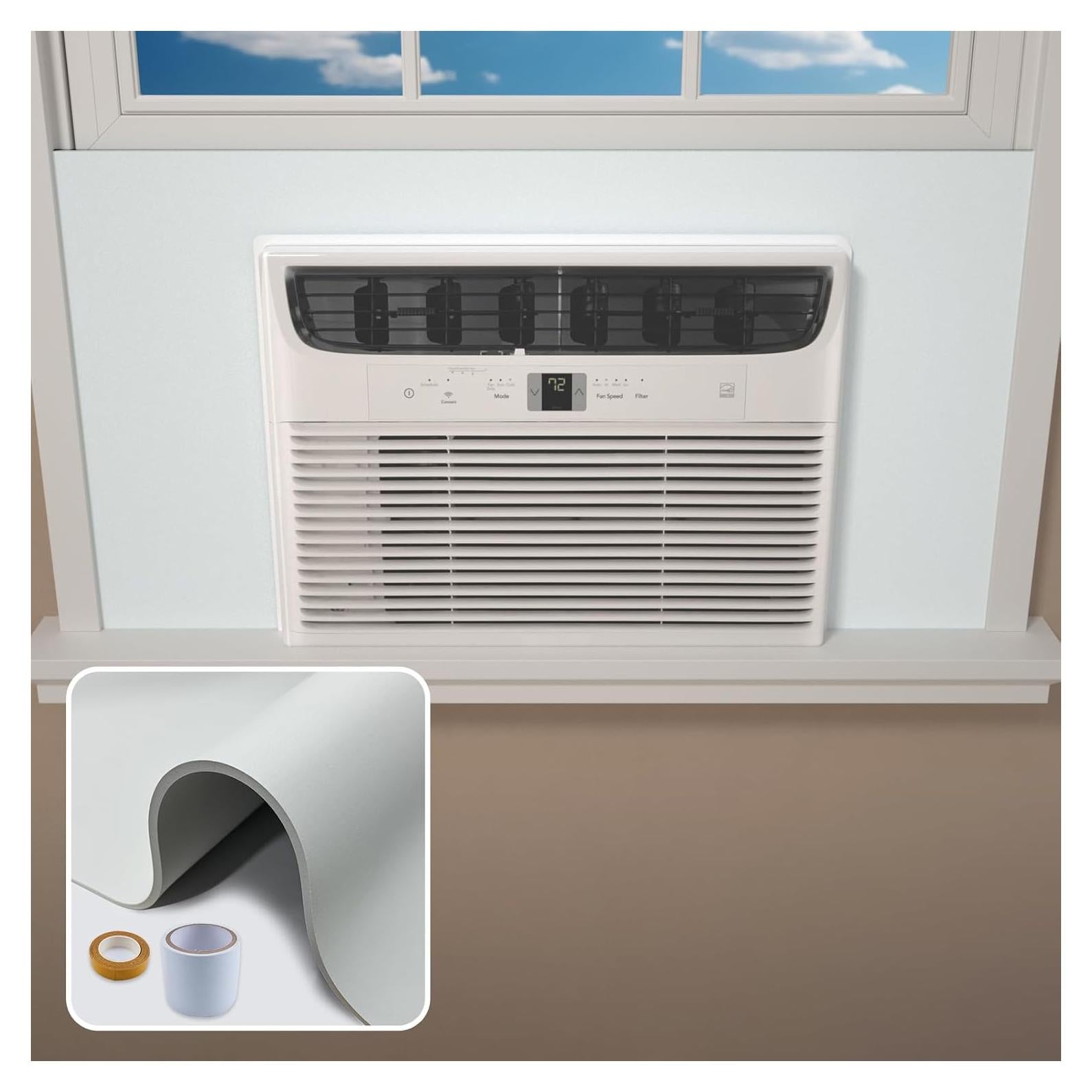 Panel Aislante Lateral Aire Acondicionado ZENGSHI 99x43cm Blanco