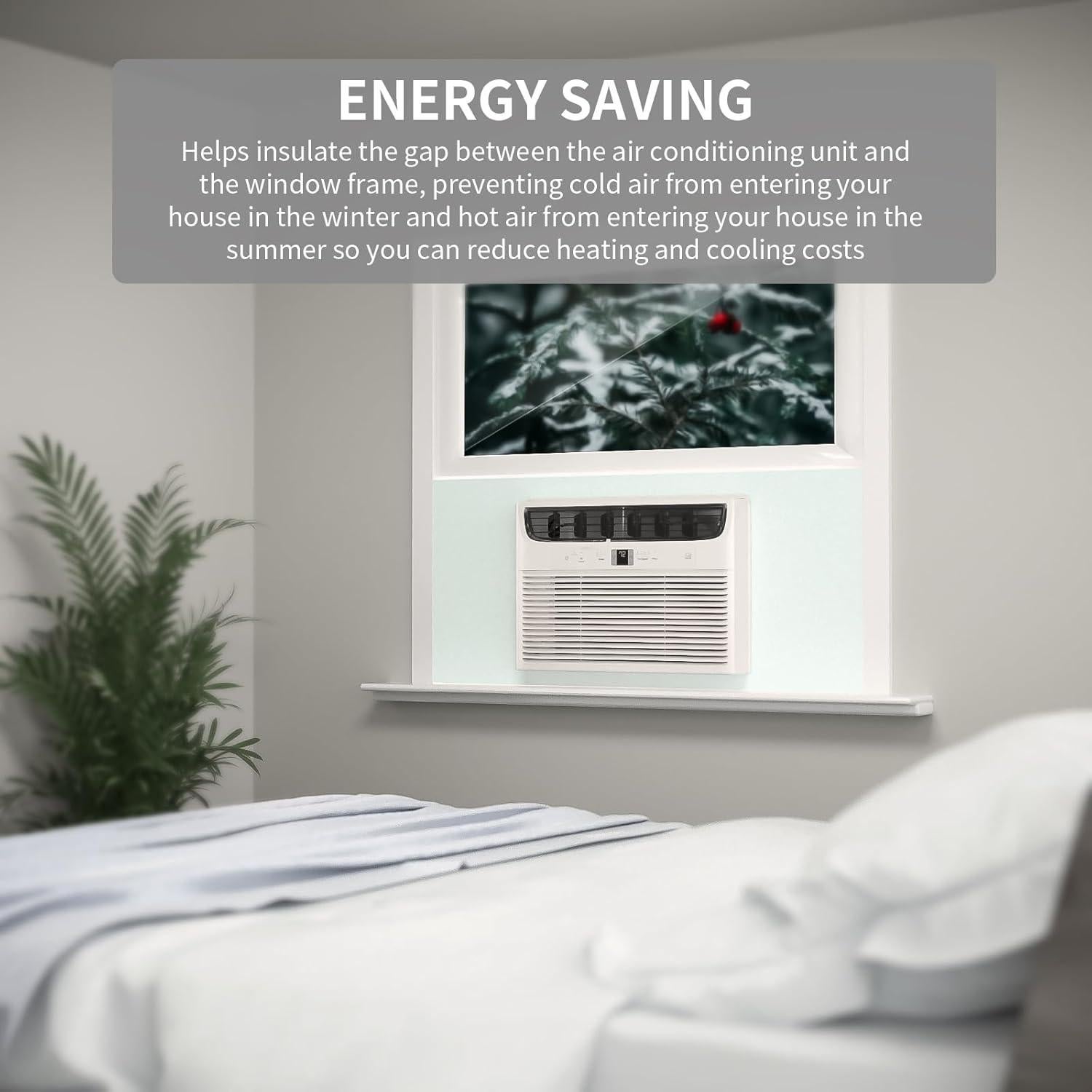 Panel Aislante Lateral Aire Acondicionado ZENGSHI 99x43cm Blanco