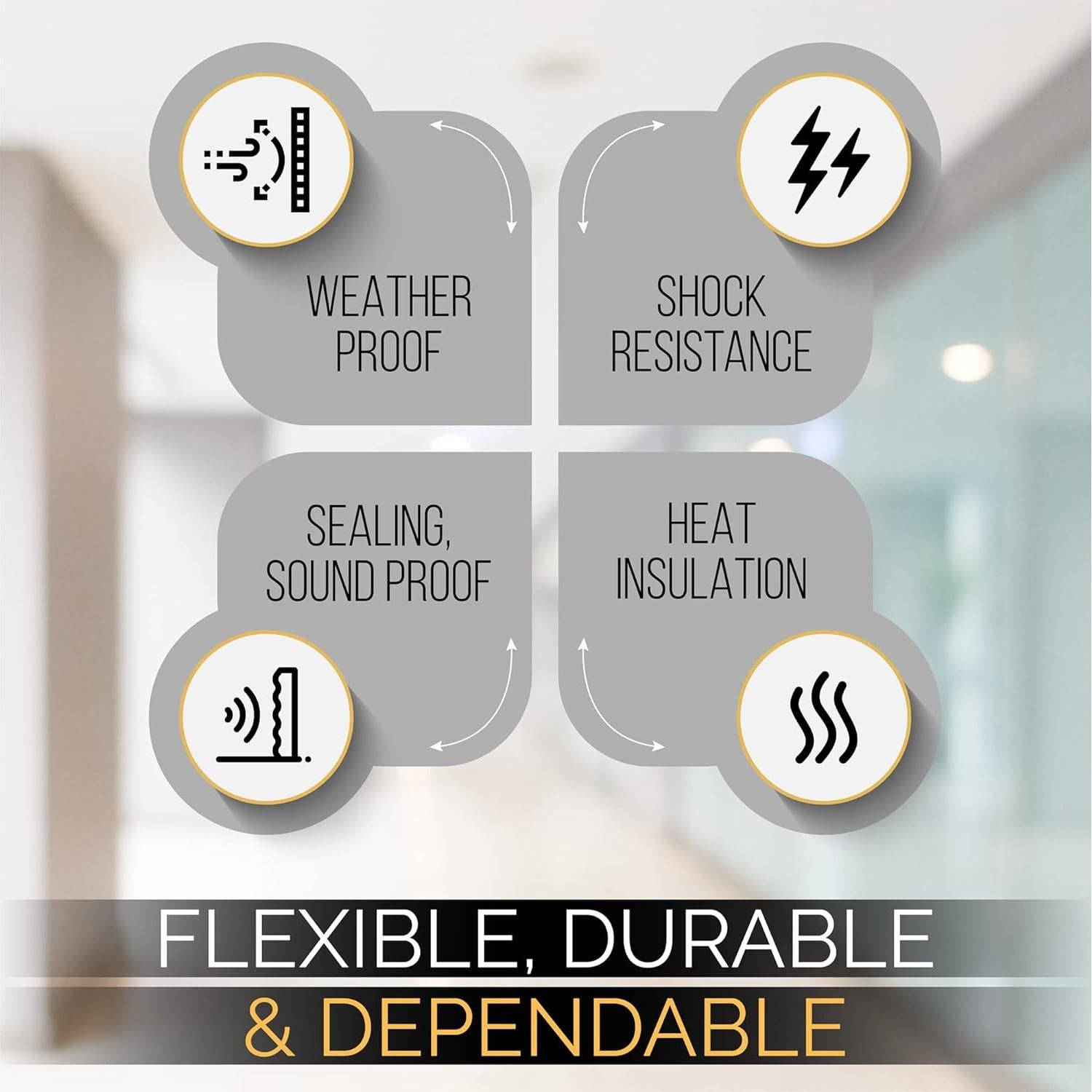 Cinta de Sellado Autoadhesiva Dualplex 9.14m Espuma EVA Blanca