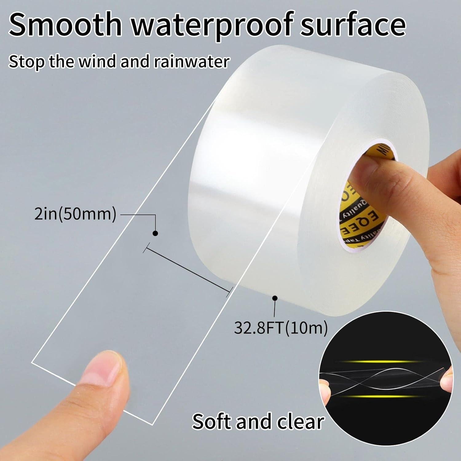 Cinta de Sellado Transparente MILEQEE 5cm x 10m Aislante