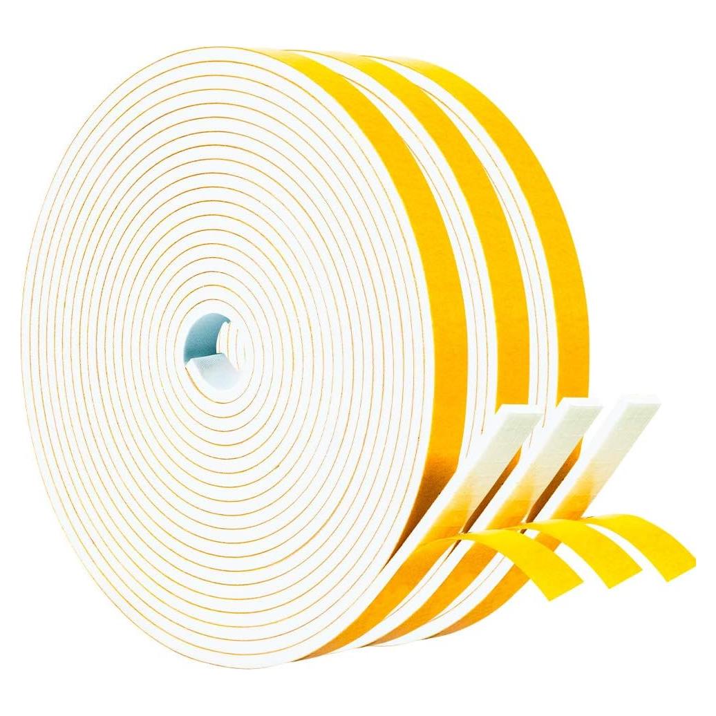 Cinta de Aislamiento de Espuma Yotache 3/8" x 1/8" - 50 pies