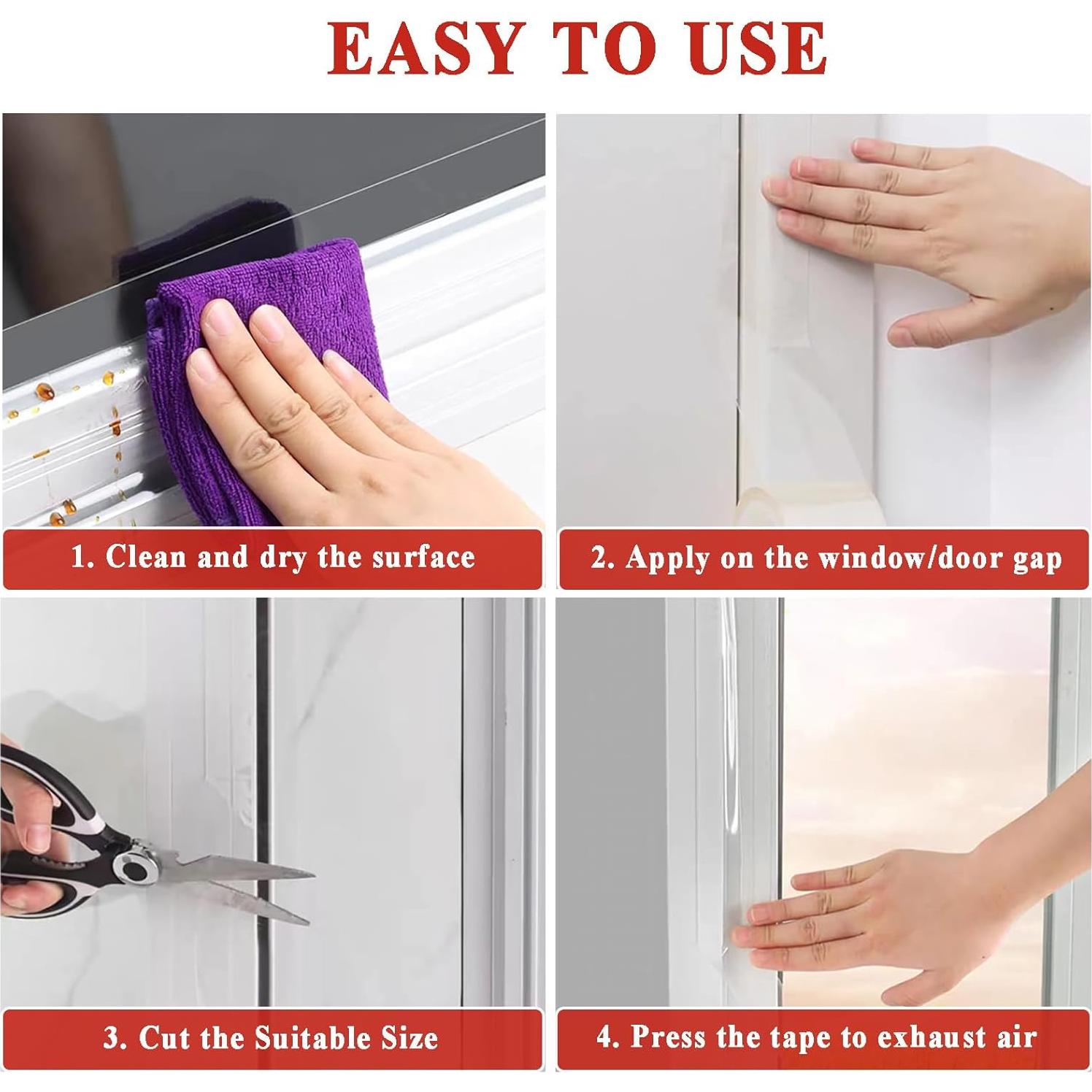 Cinta de Sellado de Ventanas Dstorelhp 5cm x 80m Transparente