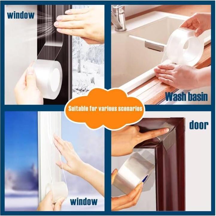 Cinta de Sellado de Ventanas Transparentes Entaopion 7 cm x 15 m