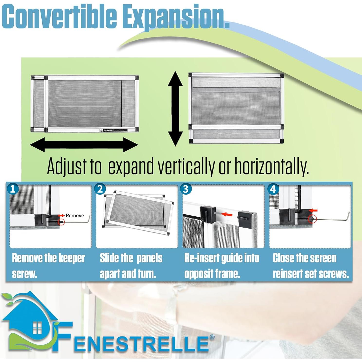 Pantalla de Ventana Expandible Fenestrelle 10 Unidades 25.4x91.4 cm