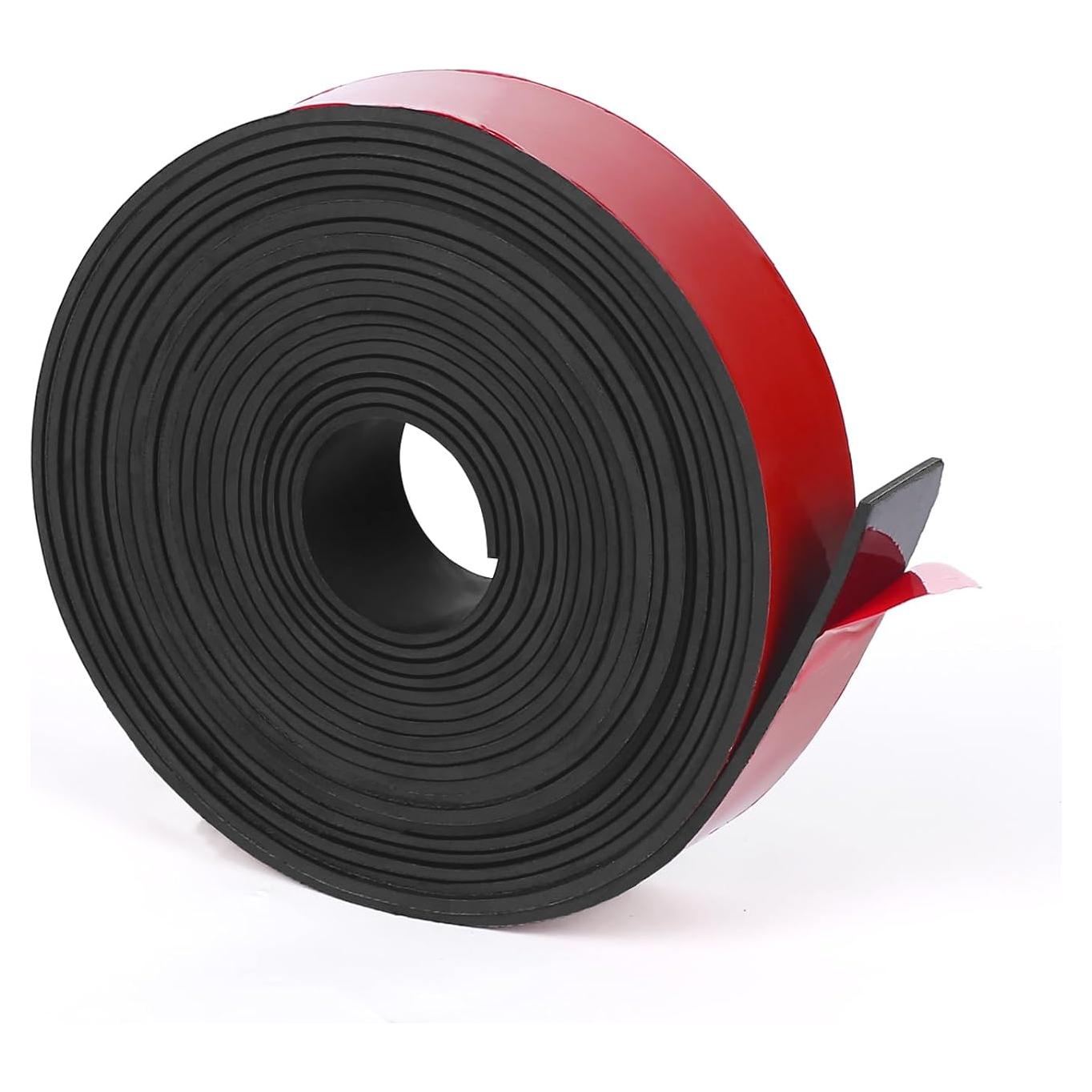 Tira de goma neopreno adhesiva WochiTV 1" x 4.57m x 1.6mm