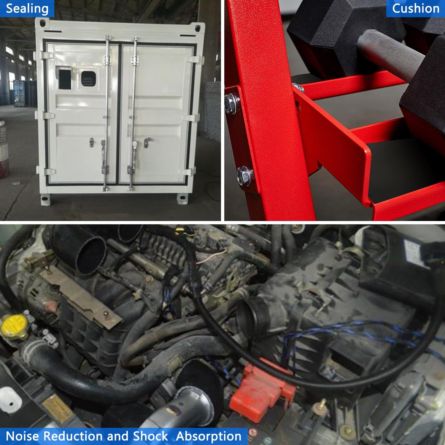 Tira de goma neopreno adhesiva WochiTV 1" x 4.57m x 1.6mm