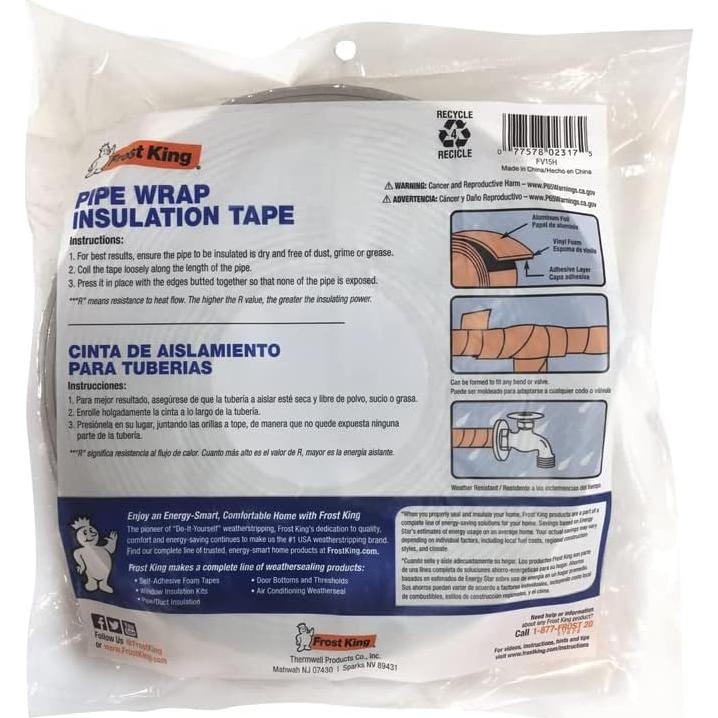 Aislamiento de Tuberías Frost King FV15H 12 Piezas 5.08 cm