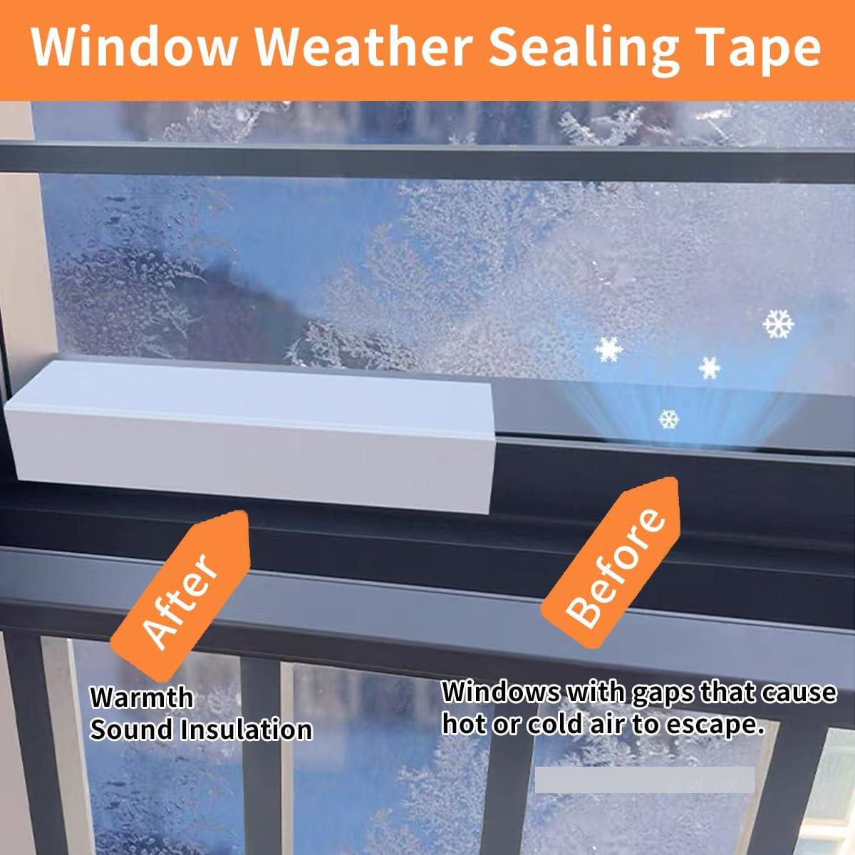 Cinta de Sellado Aislante KAIYUER 36.88m Blanco para Ventanas