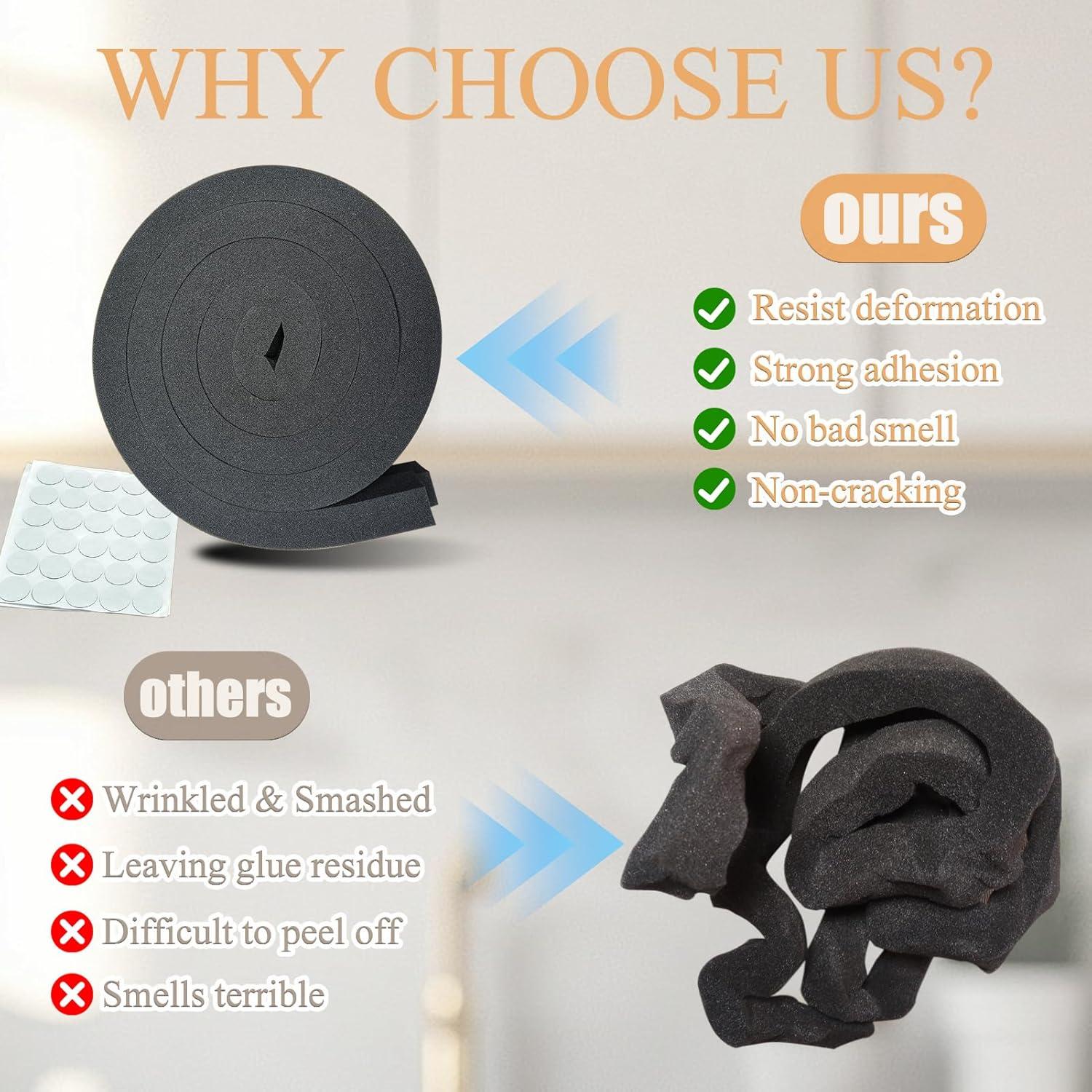 3 Rollos Cinta de Aislamiento de Espuma AKLVBL 5.08cm x 1.98m