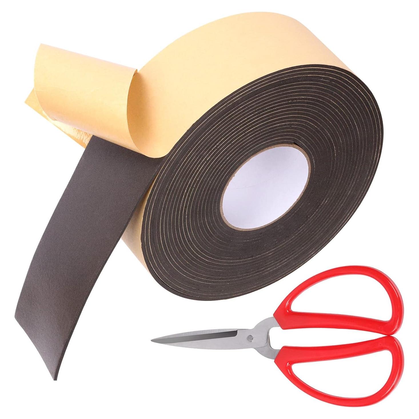 Cinta de Aislamiento de Espuma Glarks 75mm x 3mm x 10m con Tijeras