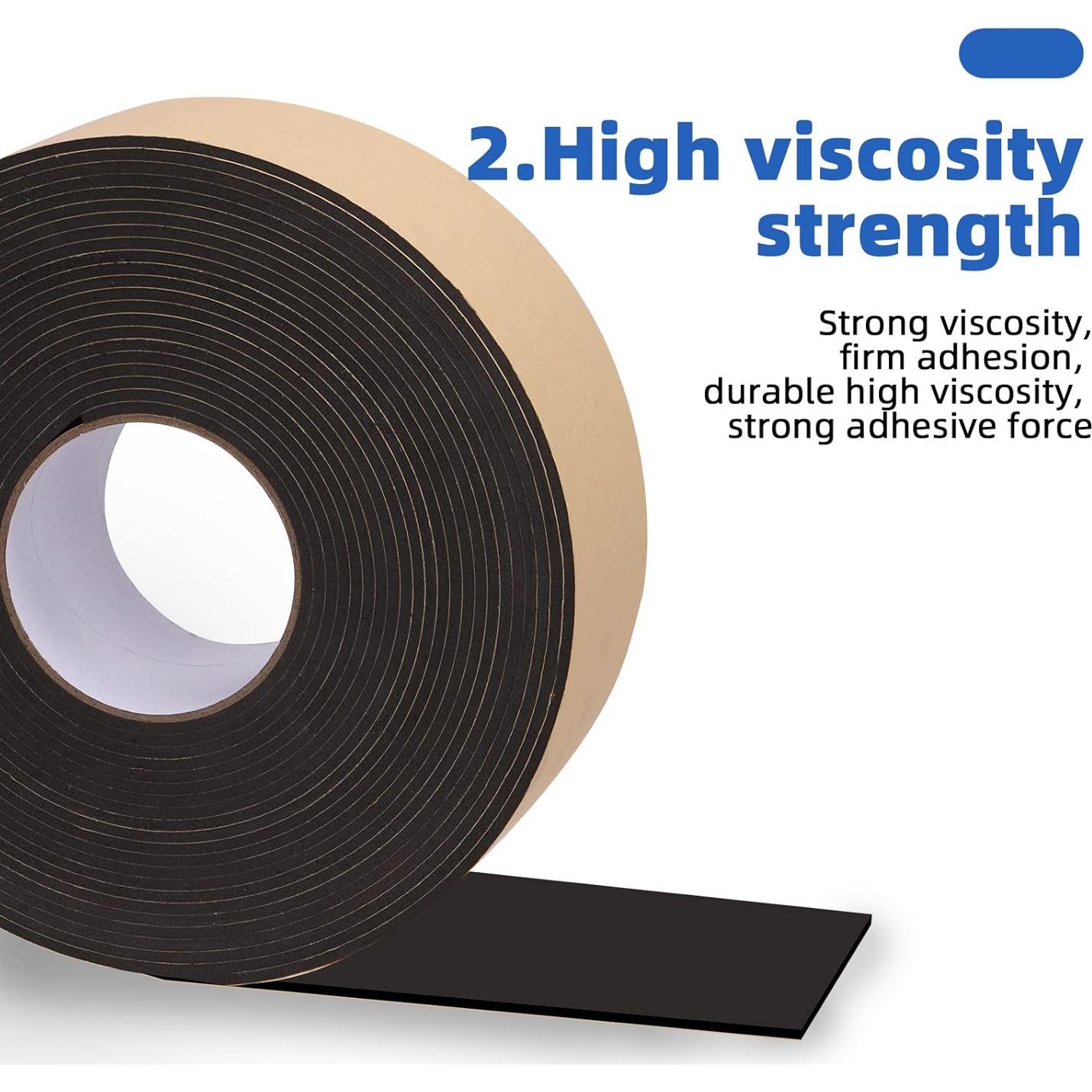 Cinta de Aislamiento de Espuma Glarks 75mm x 3mm x 10m con Tijeras