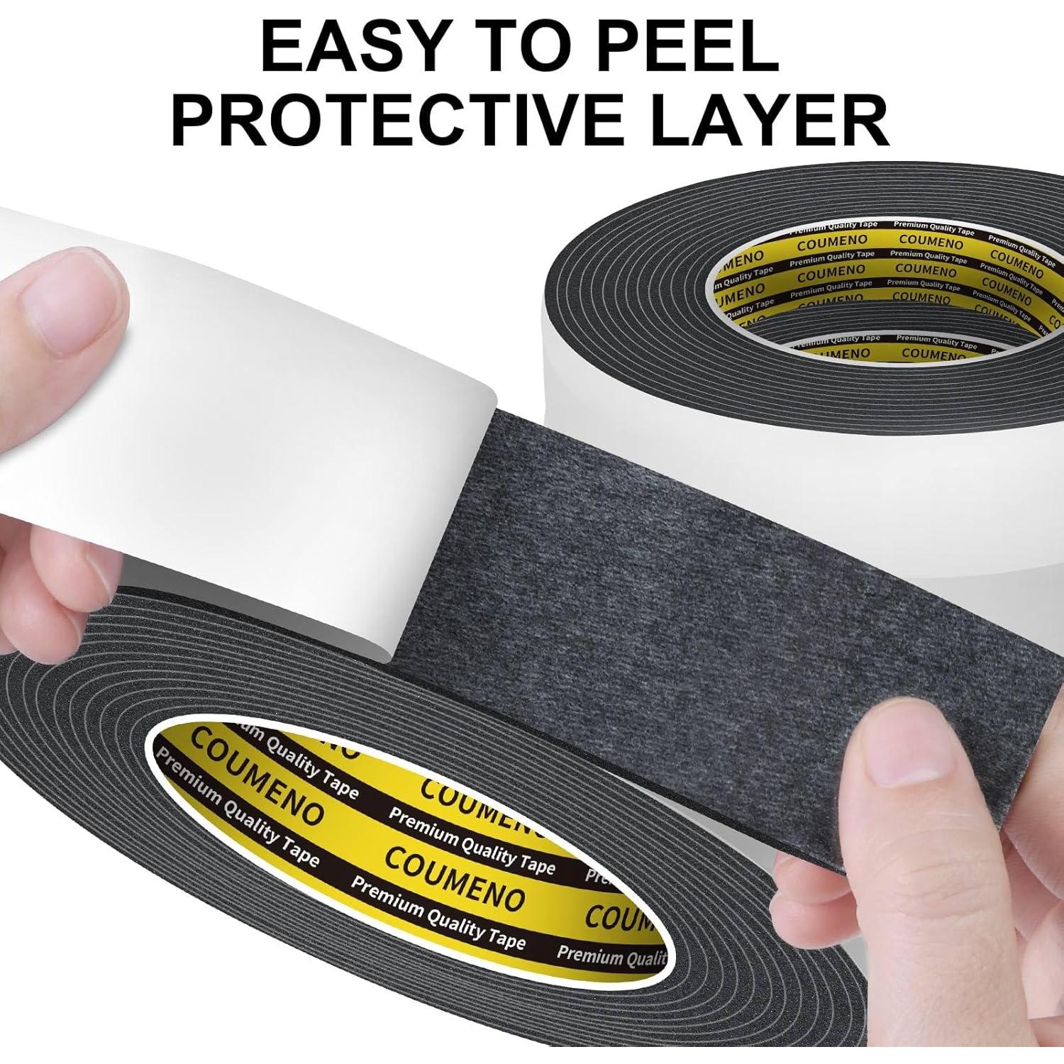 Cinta de Espuma Autoadhesiva COUMENO 5m Negra Aislante