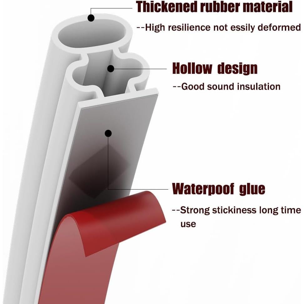 Tira de Sellado Autoadhesiva HNYNH 6.1m Goma Blanca 1x1.5cm