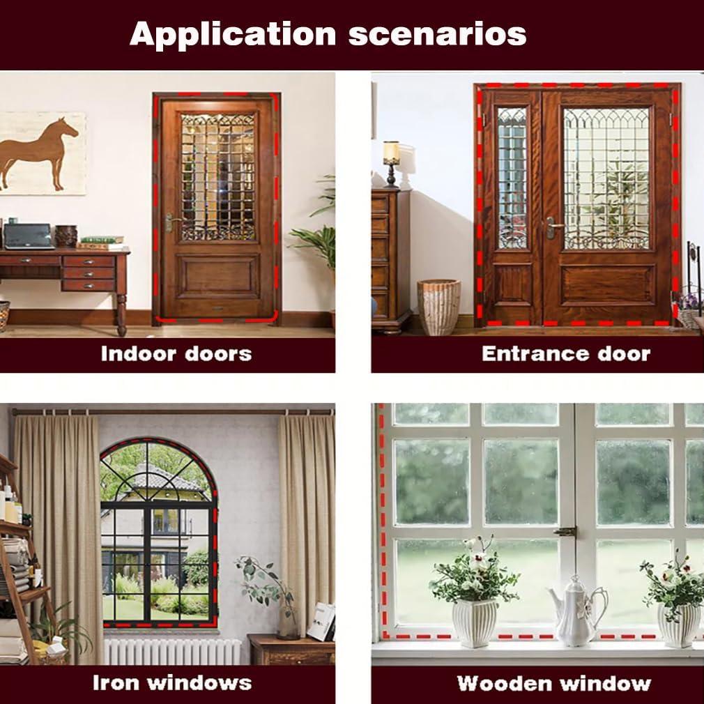 Tira de Sellado Autoadhesiva HNYNH 6.1m Goma Blanca 1x1.5cm