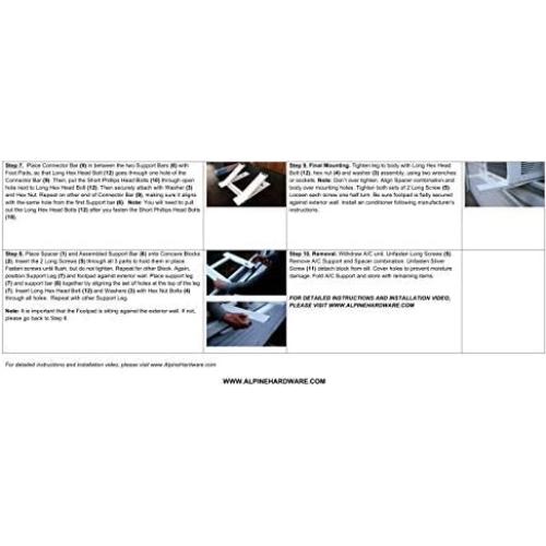 Soporte de Aire Acondicionado Ventana Alpine Hardware 81.65kg