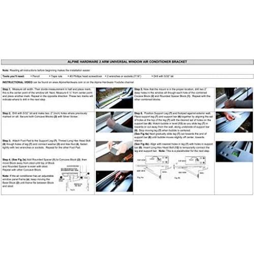 Soporte de Aire Acondicionado Ventana Alpine Hardware 81.65kg