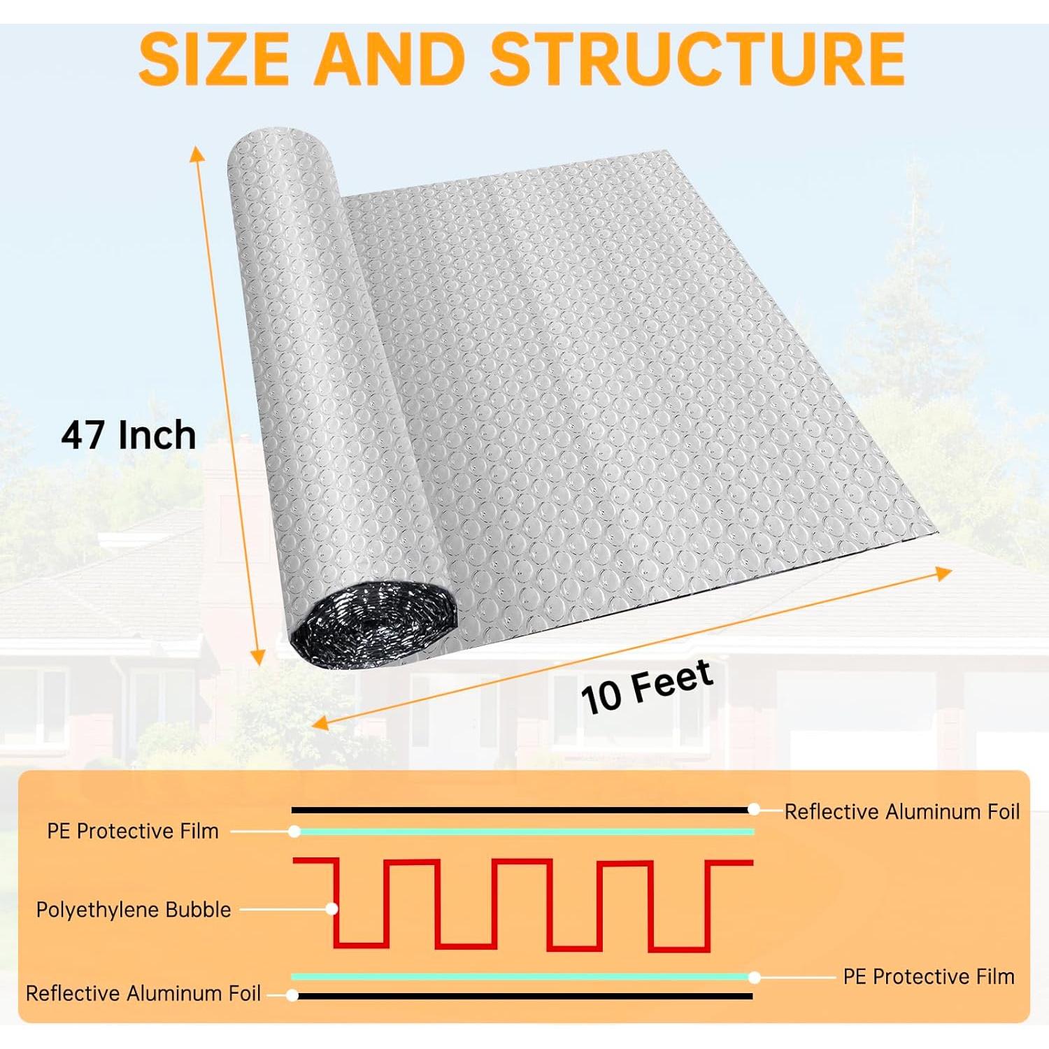 Aislante Reflectante Doble LSGCQ 119.38cm x 3.05m para Ventanas