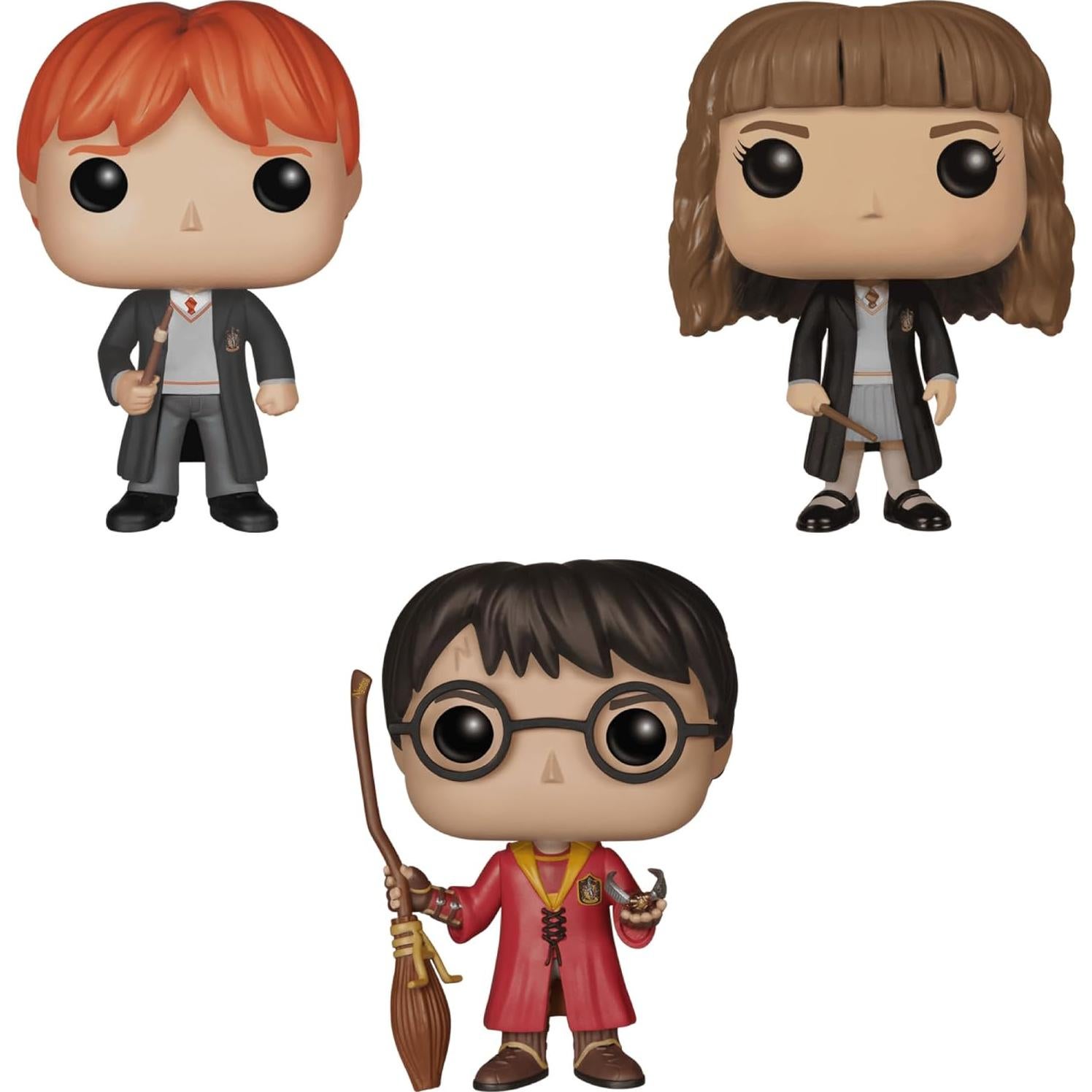 Funko Pop! Harry Potter 3-Pack Ron, Hermione y Quidditch Harry