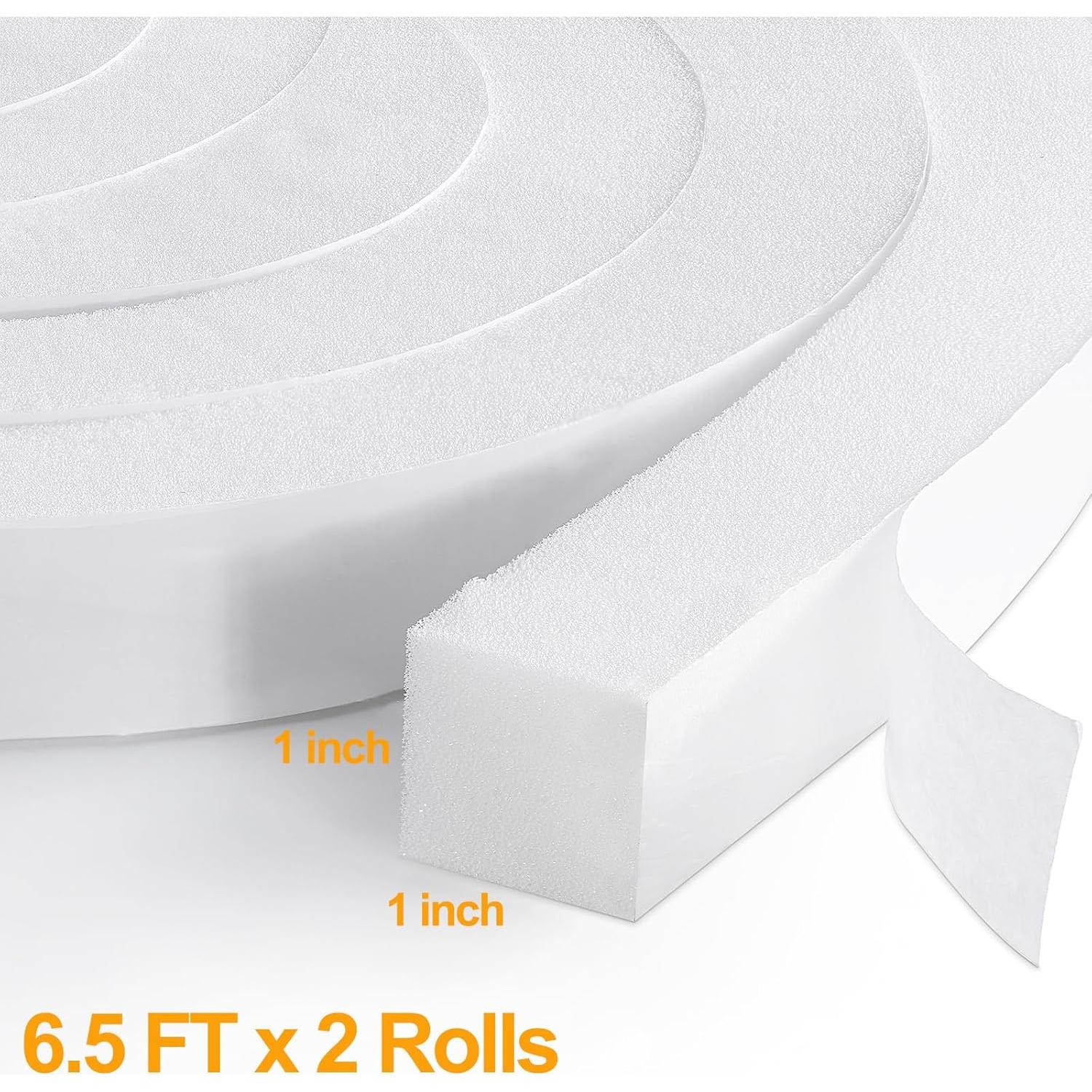 Cinta de Espuma Aislante DEMEDO 1x1" 6.5 pies 2 rollos Blanca