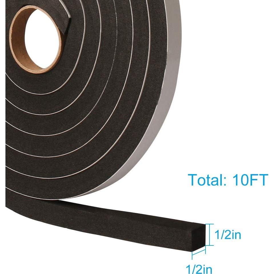 Cinta de Sellado de Espuma YIJUHOU 1.27cm x 1.27cm x 3m