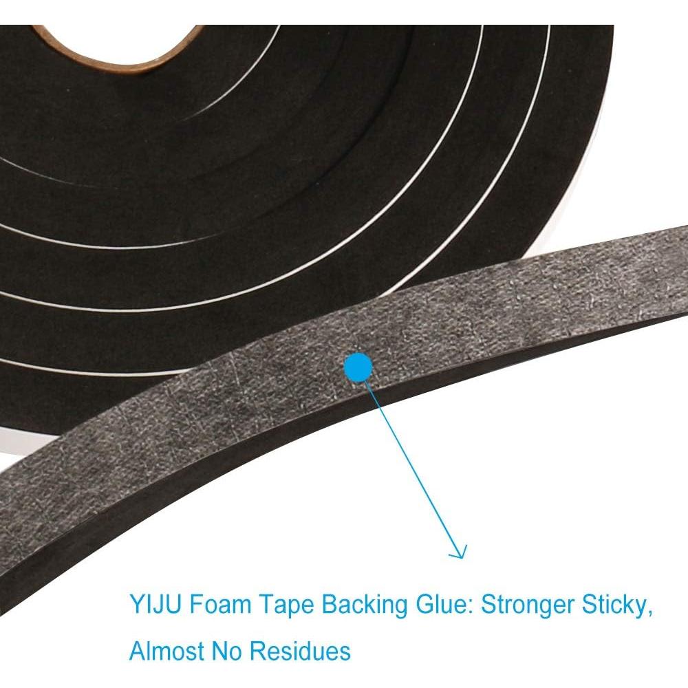 Cinta de Sellado de Espuma YIJUHOU 1.27cm x 1.27cm x 3m