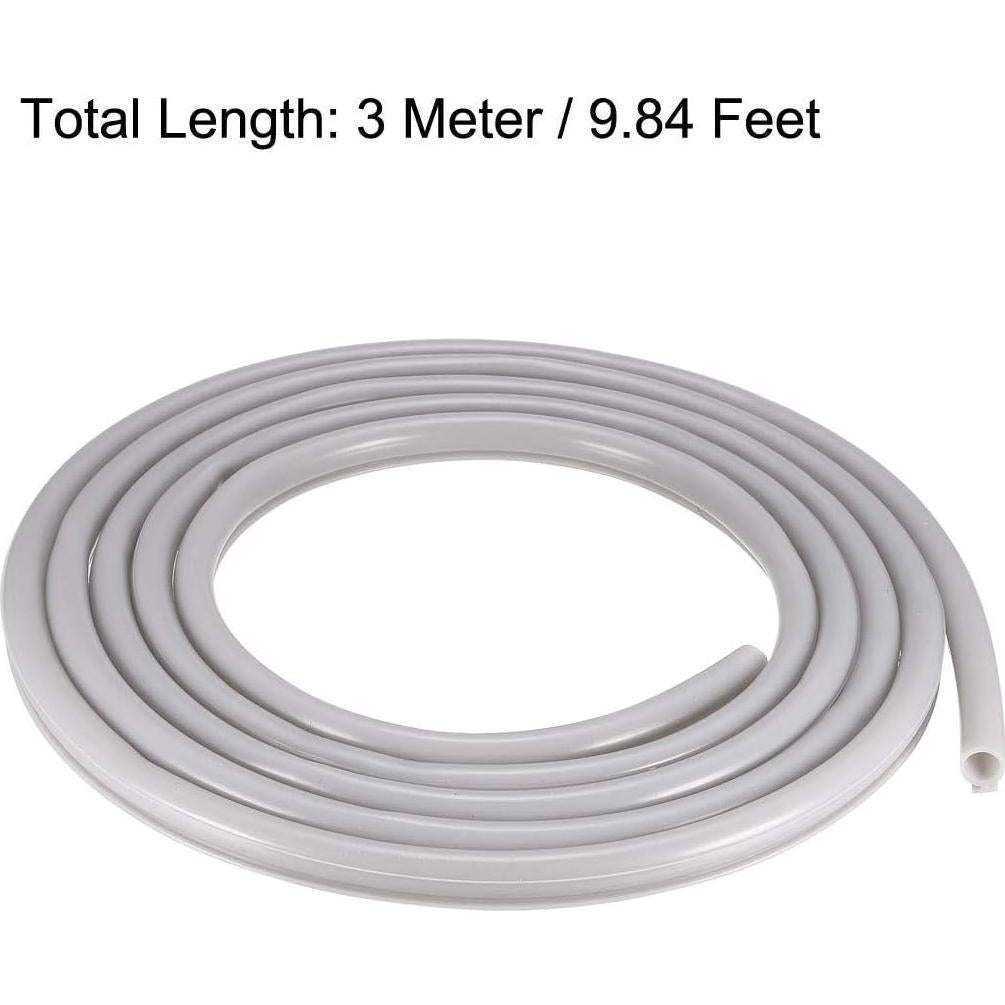 Sello de Burbuja T-Slot uxcell 9mm x 3m Silicona Gris