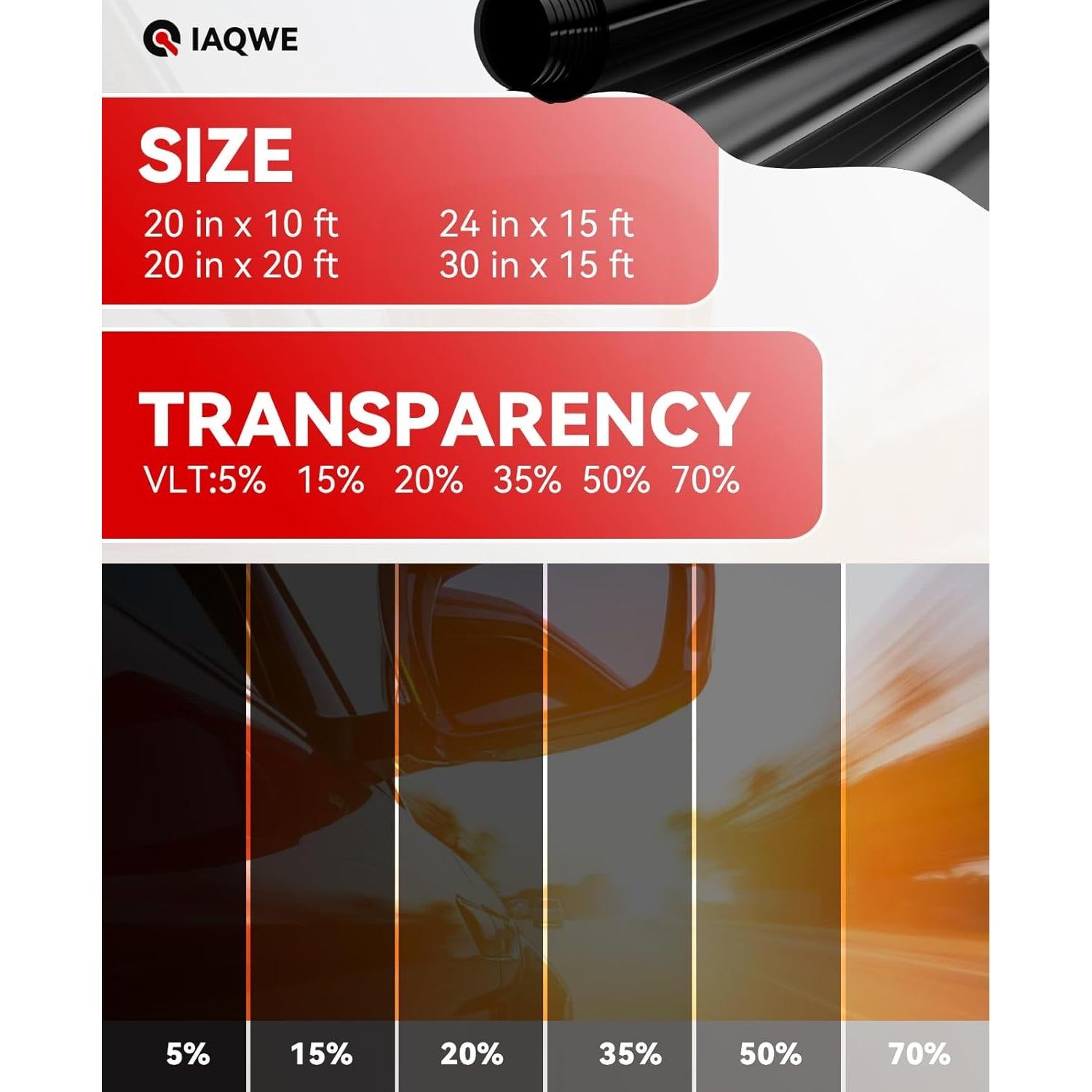 Tintado de Ventanas Cerámico Nano IAQWE 50.8cm x 6.1m 5% VLT