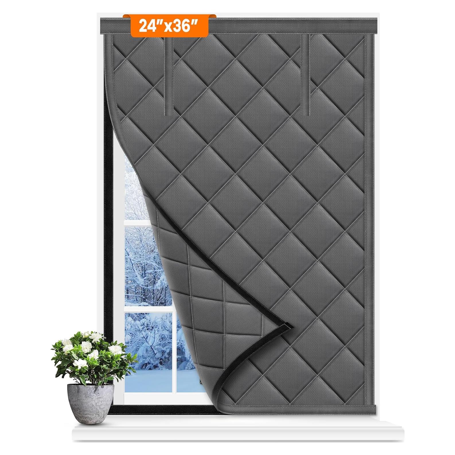 Cortinas Aislantes para Ventanas Ashrun 24x36 Pulgadas Gris