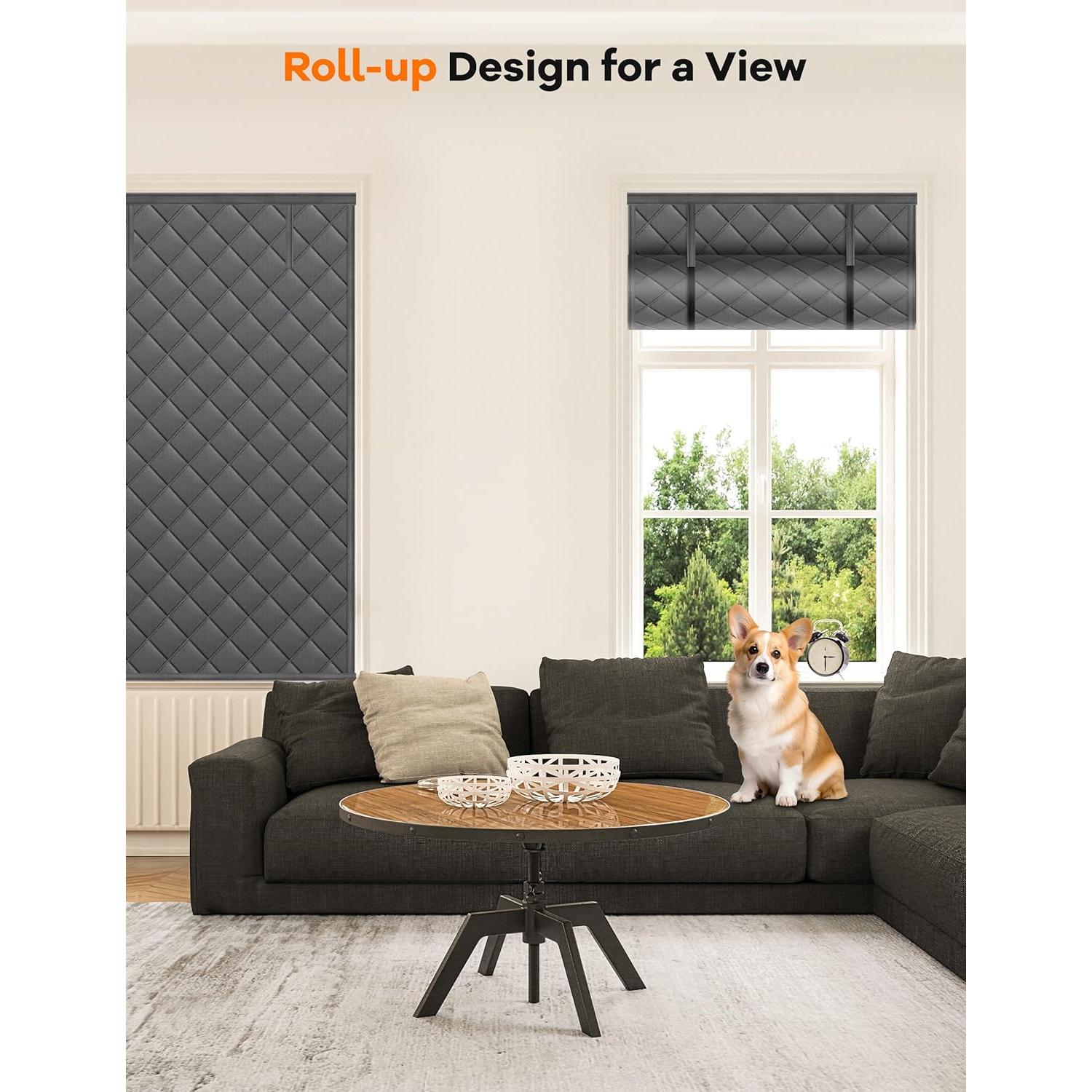 Cortinas Aislantes para Ventanas Ashrun 24x36 Pulgadas Gris