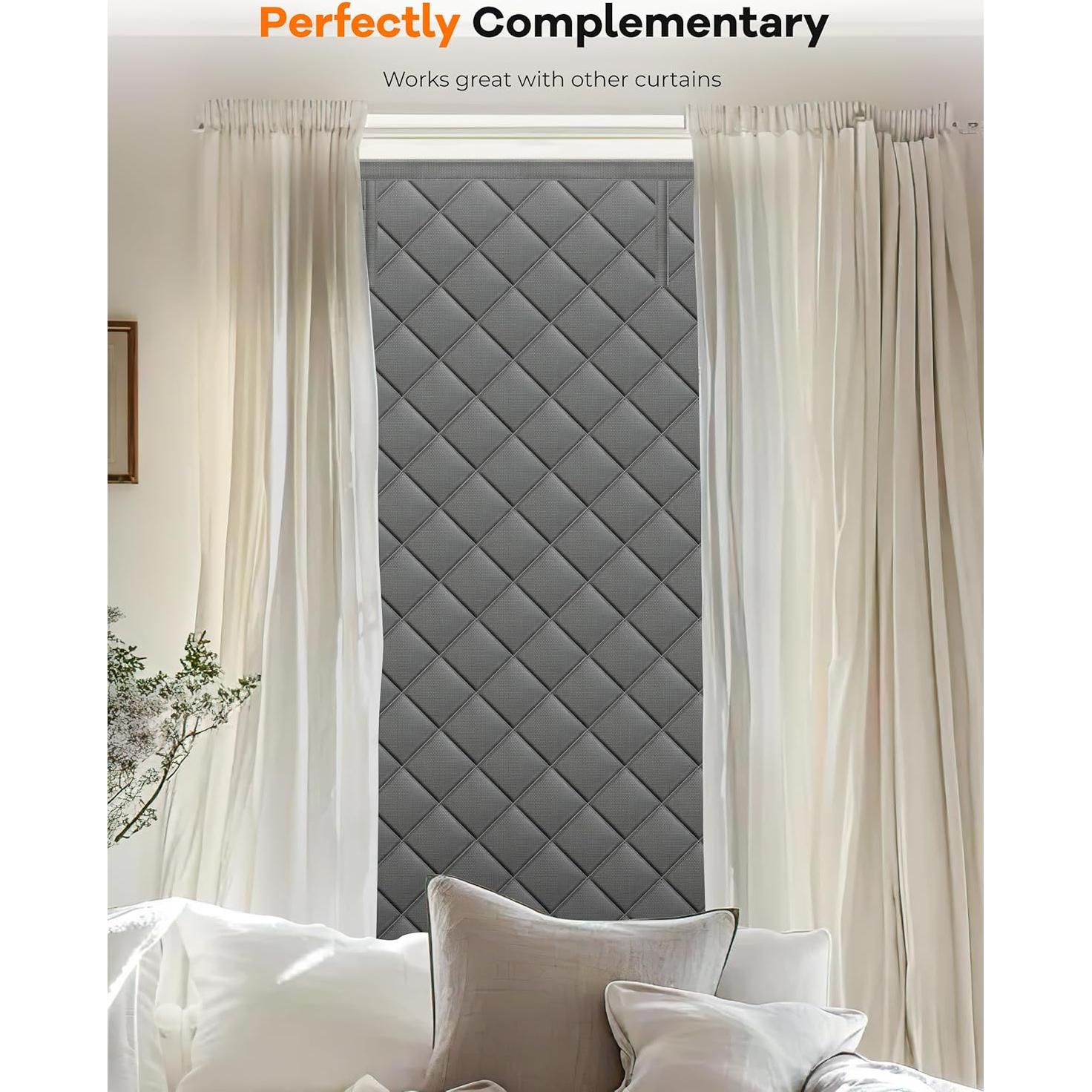 Cortinas Aislantes para Ventanas Ashrun 24x36 Pulgadas Gris