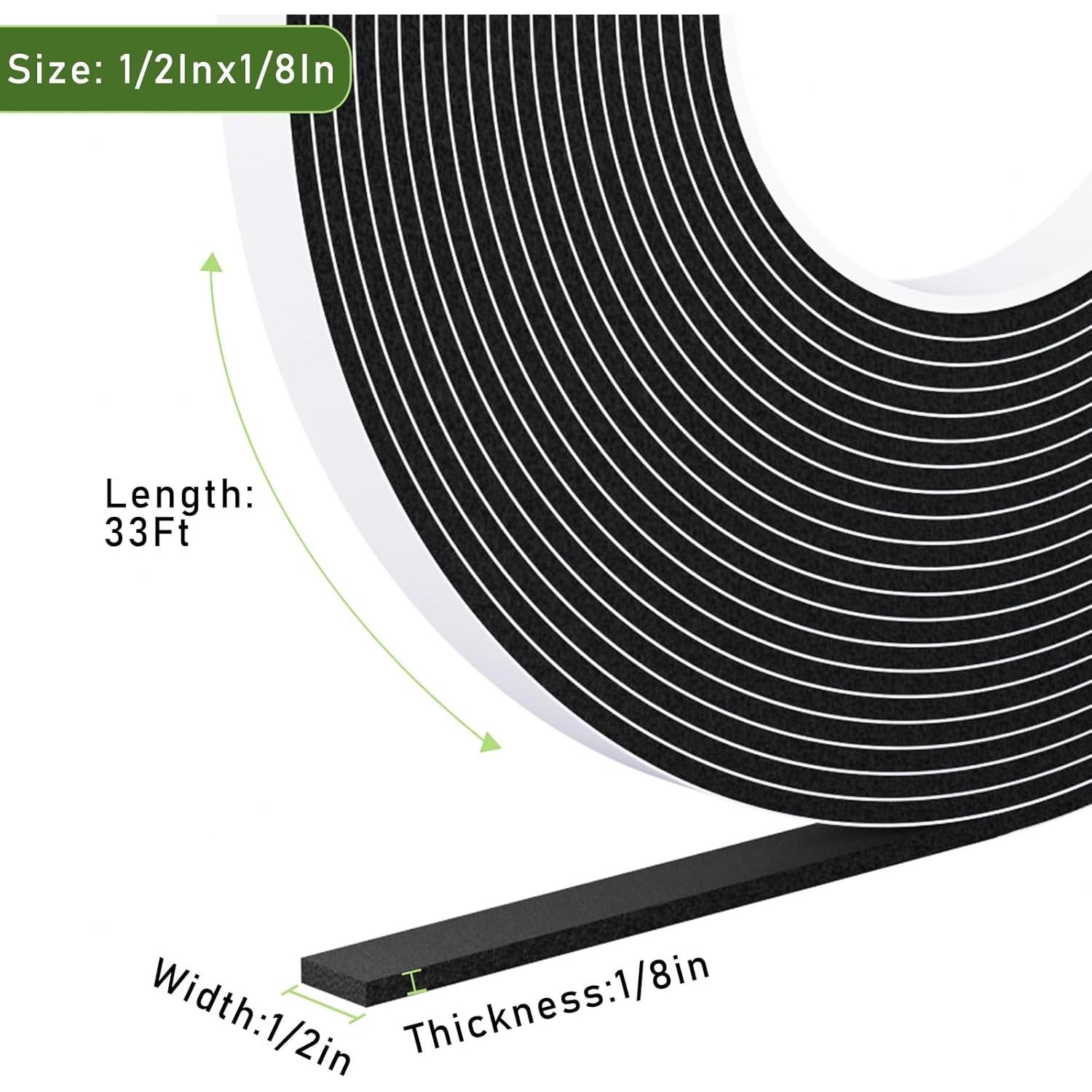 Cinta de Aislamiento de Espuma KAIYUER 1.27 cm x 0.32 cm x 10.06 m