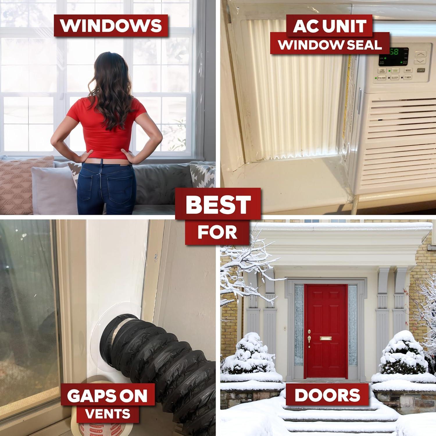 Cinta de Sellado para Ventanas XFasten 5cm x 27.4m Sin Residuo