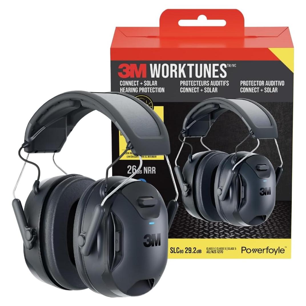 Protector Auditivo Inalámbrico 3M WorkTunes Solar Bluetooth 26 dB
